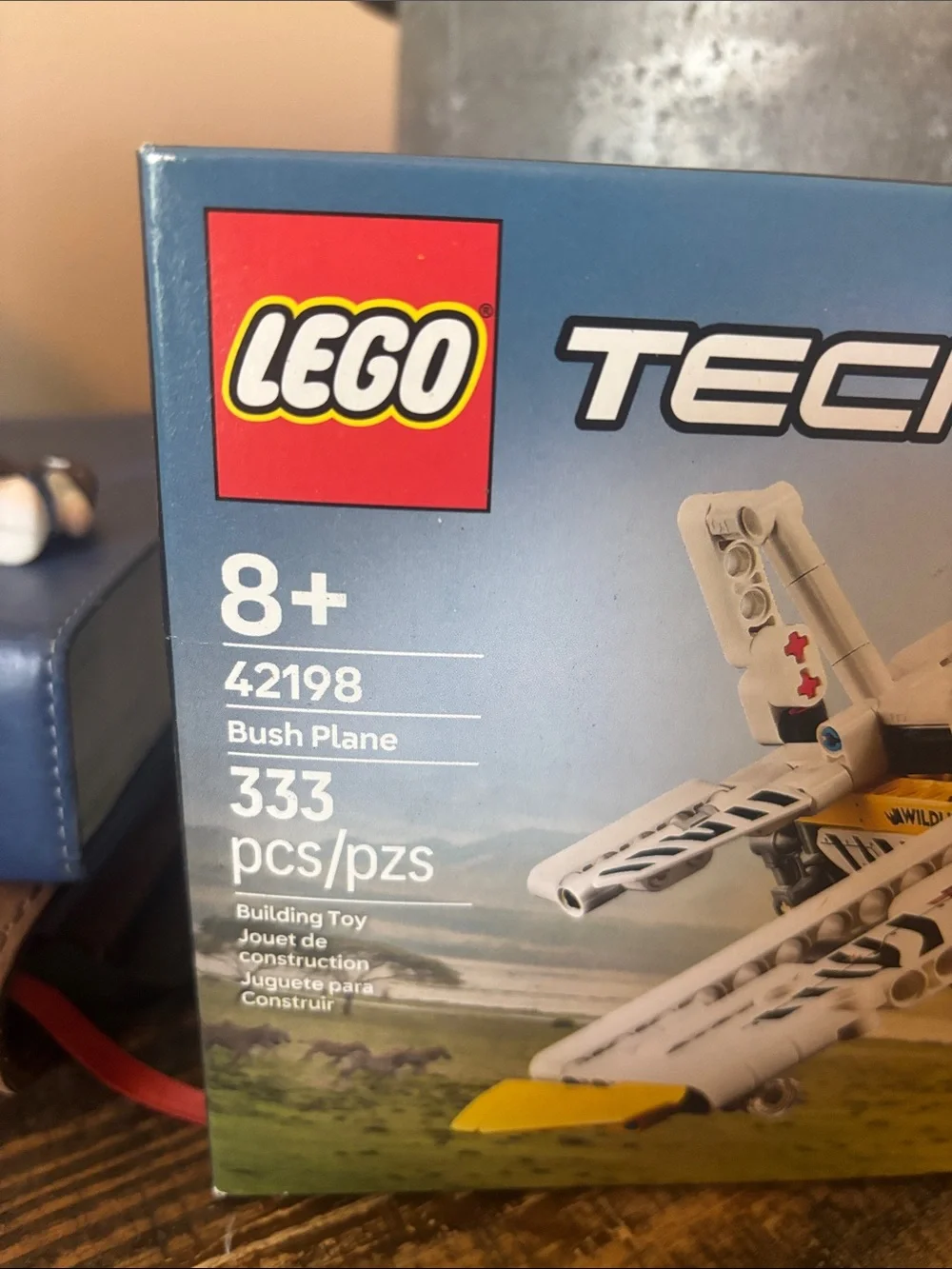 LEGO Technic White Black and Yellow Bush Plane Building Set